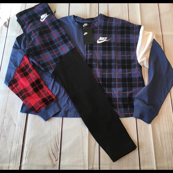 nike plaid outfit